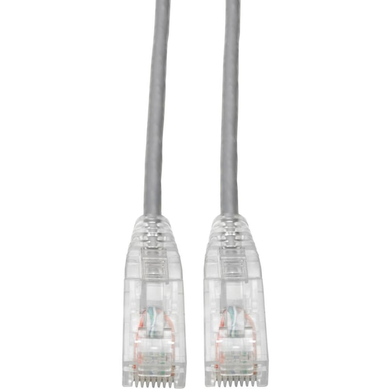 Eaton Tripp Lite Series Cat6 Gigabit Snagless Slim UTP Ethernet Cable (RJ45 M/M), PoE, Gray, 1 ft. (0.31 m) - Thumbnail 1
