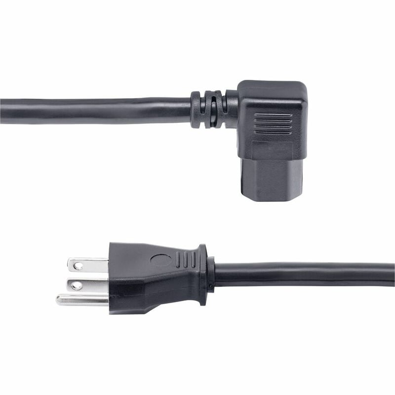 StarTech.com 8ft (2.4m) Heavy Duty Power Cord, NEMA 5-15P to Right Angle C15, 15A 125V, 14AWG, AC Power Cable, UL Listed - Thumbnail 3