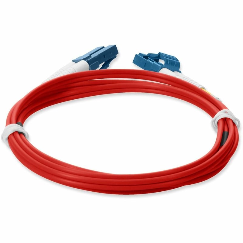AddOn 2m LC to LC Red OS2 Duplex OFNP (Plenum-Rated) TAA SMF Fiber Patch Cable - Thumbnail 4