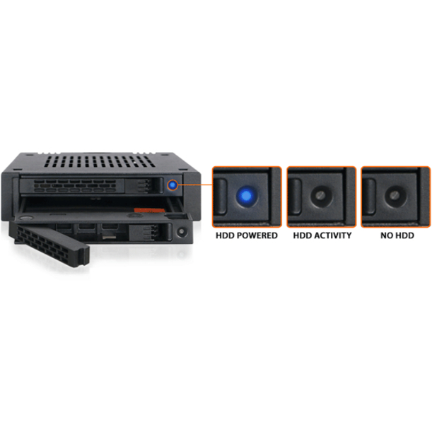 Icy Dock ExpressCage MB742SP-B Drive Enclosure for 3.5" - Serial ATA/600 Host Interface Internal - Black