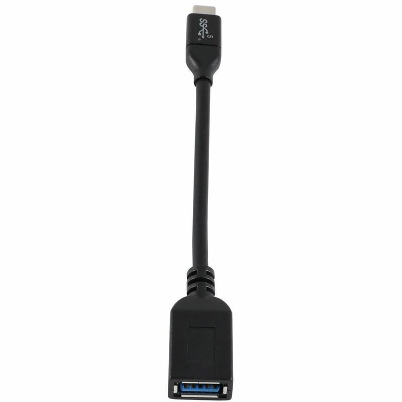 V7 Black USB Cable USB 3.0 A Female to USB-C Male 0.3m 1ft - Thumbnail 5