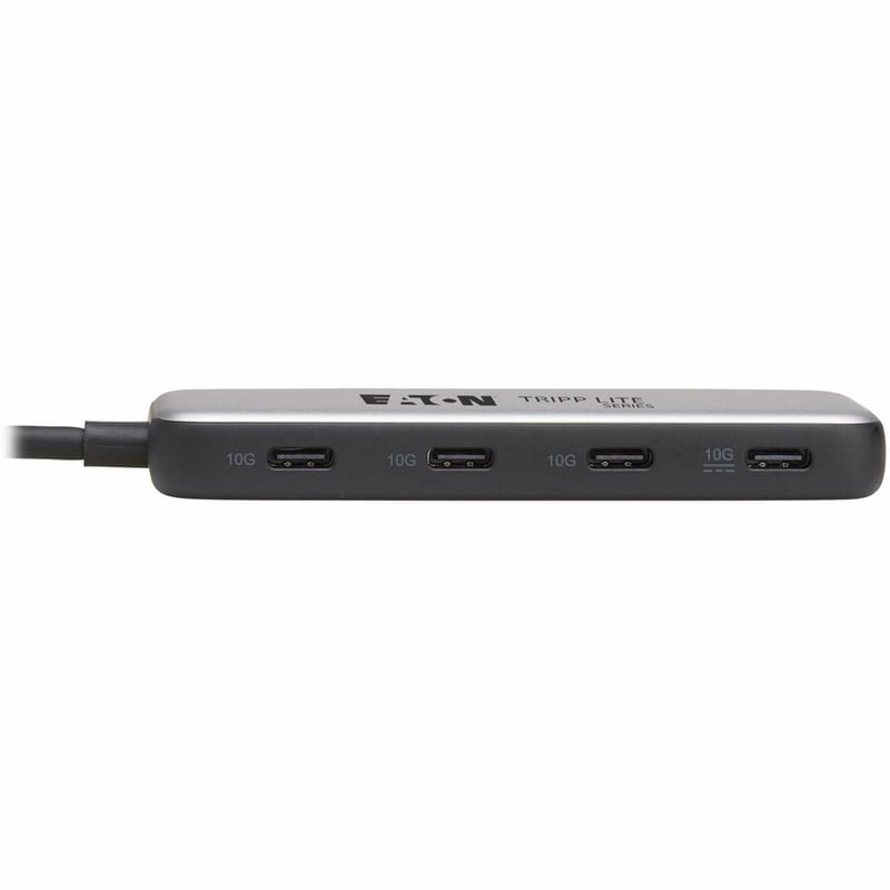 Eaton Tripp Lite Series 4-Port USB-C Hub, USB 3.2 Gen 2 (10 Gbps), 4x USB-C Ports, 100W PD Charging, Thunderbolt 3 Compatible, Gray - Thumbnail 3