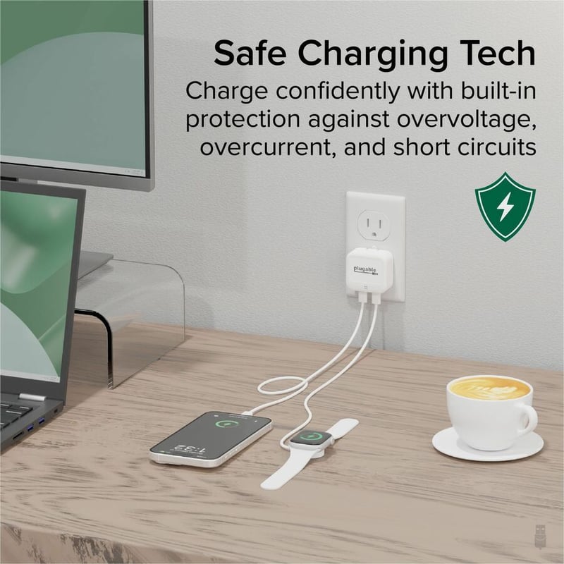 PLUGABLE 40W DUAL USB-C CHARGER 40W DUAL USB-C CHARGER - WHITE - Thumbnail 5