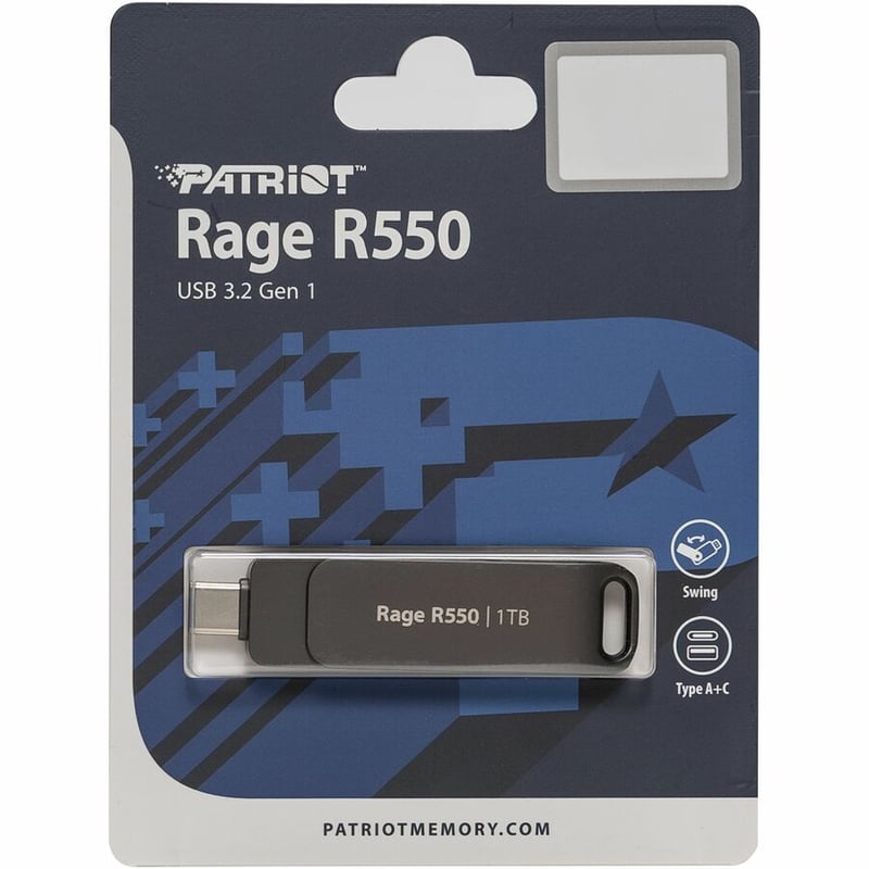 Patriot Memory Rage R550 1TB USB 3.2 (Type A + Type C) Gen 1 Flash Drive - Thumbnail 2