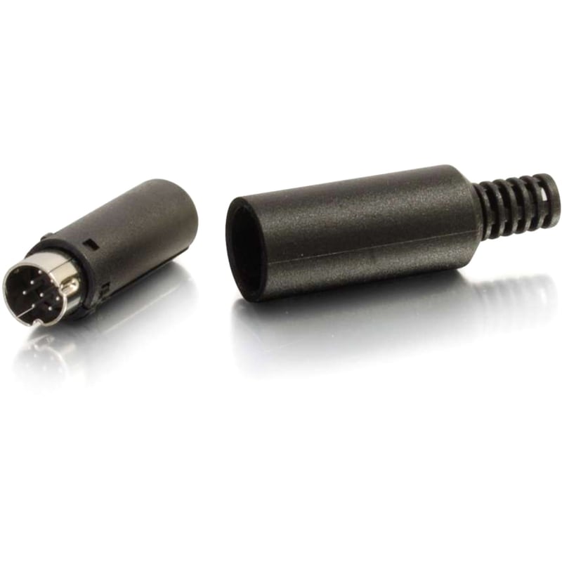 C2G 8-pin Mini Din Male Connector - Black - Thumbnail 2