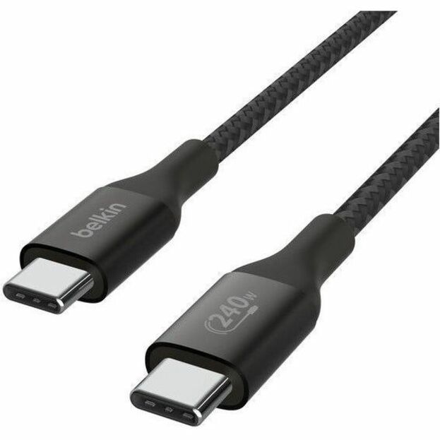 240W BRAIDED C-C CABLE 1M BLK - Thumbnail 2