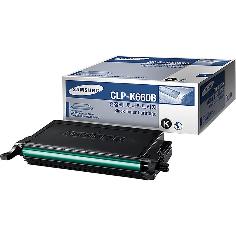 Samsung CLP-K660B High Yield Laser Toner Cartridge - Black - 1 Pack