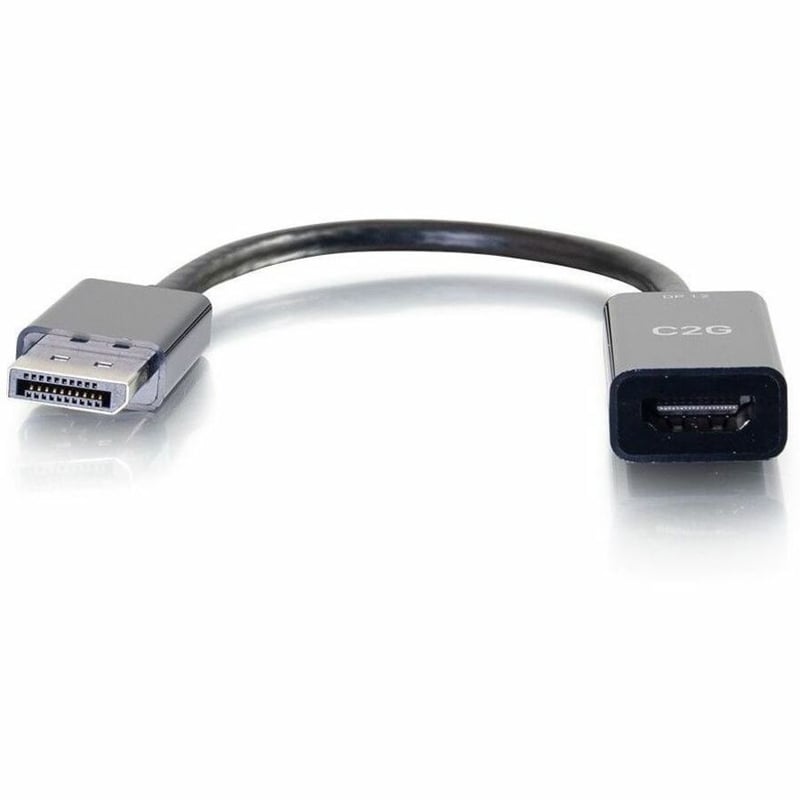 C2G 8in DisplayPort to HDMI Adapter - DP to HDMI Adapter - DisplayPort 1.2a HDMI 1.4b - 4K 30Hz - M/F - Thumbnail 4