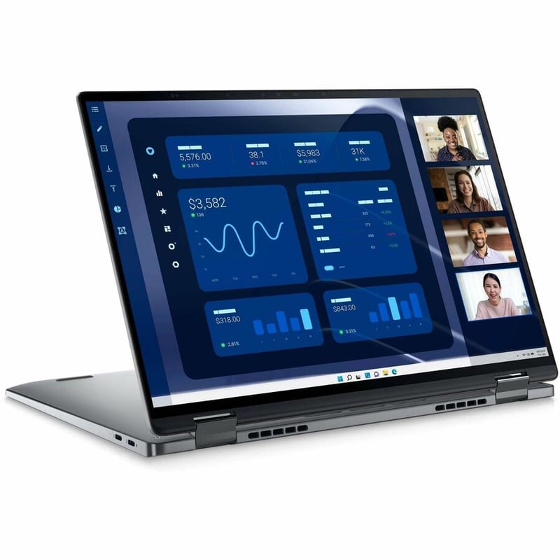 Dell Latitude 9000 9450 14" Touchscreen Convertible 2 in 1 Notebook - QHD+ - 60 Hz - Intel Core Ultra 5 125U - Intel Evo Platform - 16 GB - 256 GB SSD - English (US) Keyboard - Magnetite - Thumbnail 5