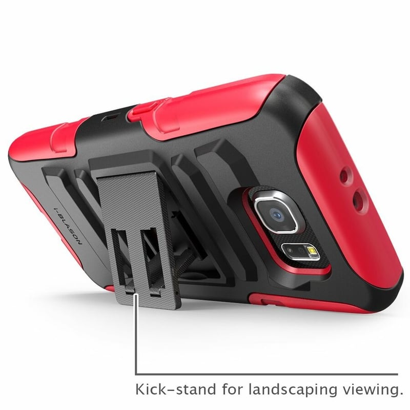 GALAXY S6 PRIME HOLSTER CASE - RED - Thumbnail 2