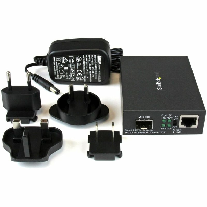 StarTech.com Gigabit Ethernet Fiber Media Converter with Open SFP Slot - Supports 10/100/1000 Networks - Thumbnail 4