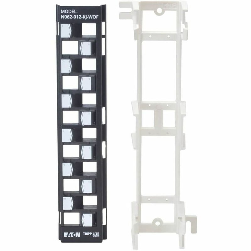 Eaton Tripp Lite Series 12-Port Wall-Mount Patch Panel for UTP Keystone Jacks, Offset Ports, TAA - Thumbnail 3