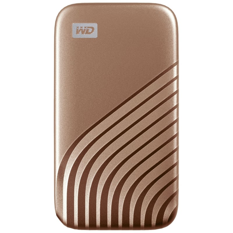 WD My Passport WDBAGF0010BGD-WESN 1 TB Portable Solid State Drive - External - Gold - Thumbnail 1