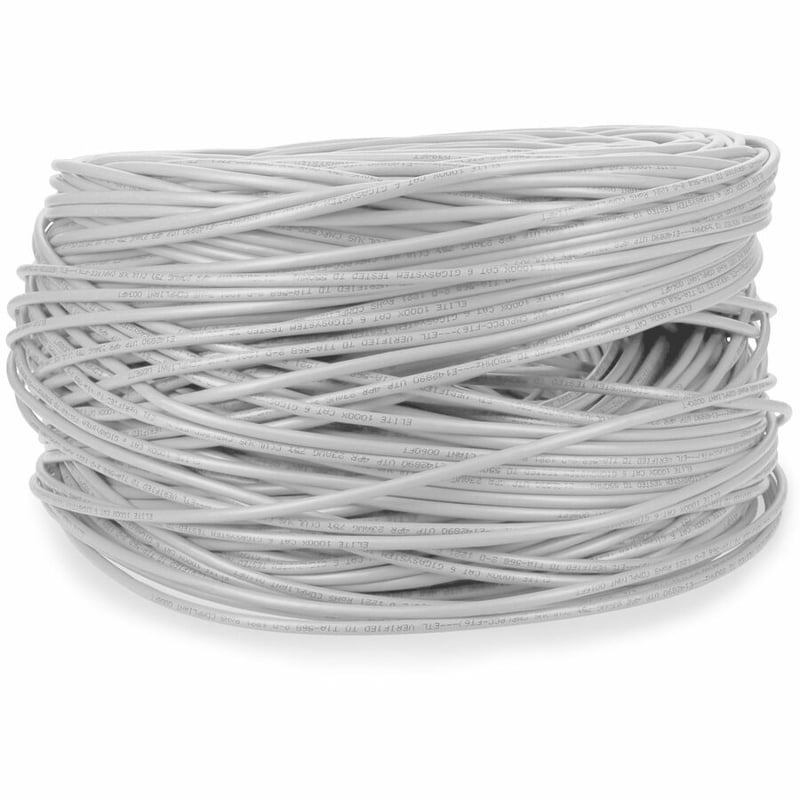 AddOn 1000ft Non-Terminated White CAT 6 Plenum-Rated Bulk Cable - Thumbnail 3