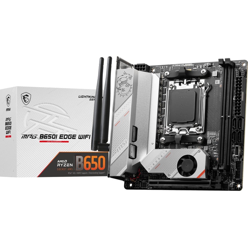 MSI MPG B650I EDGE WIFI Gaming Desktop Motherboard - AMD B650 Chipset - Socket AM5 - Mini ITX - Thumbnail 1