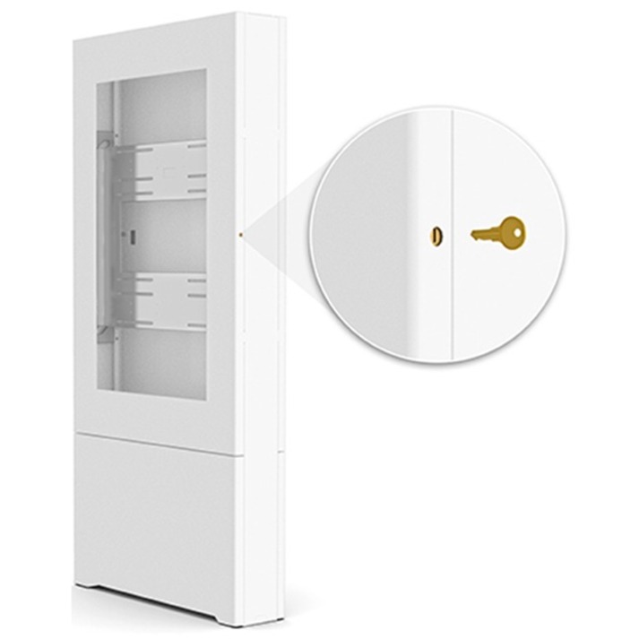 Chief Impact Floor Standing Back-to-Back Kiosk - Portrait 40" White - Thumbnail 4