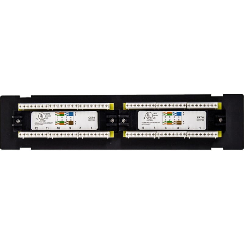 4XEM 12 Port CAT6 Wall Mount Patch Panel - Thumbnail 2