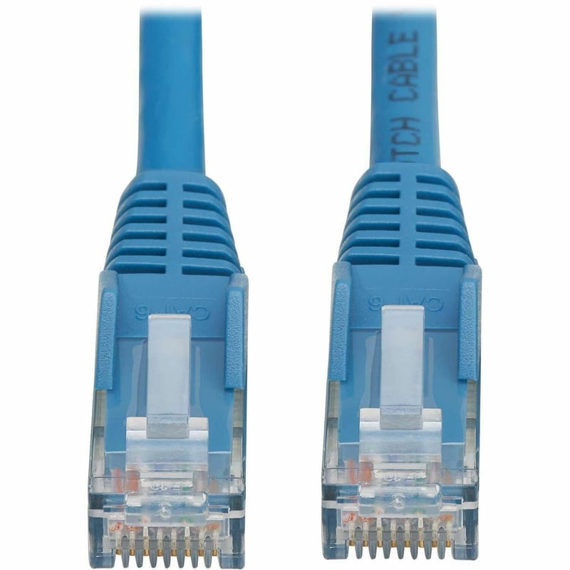 Eaton Tripp Lite Series Cat6 Gigabit Snagless Molded UTP Ethernet Cable (RJ45 M/M), PoE, LSZH, Blue, 1.5 m (4.9 ft.) - Thumbnail 1
