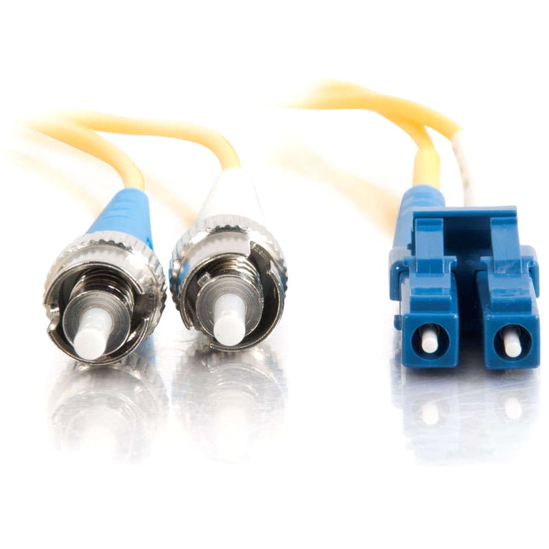 C2G 5m LC-ST 9/125 Duplex Single Mode OS2 Fiber Cable - Yellow - 16ft - Thumbnail 3