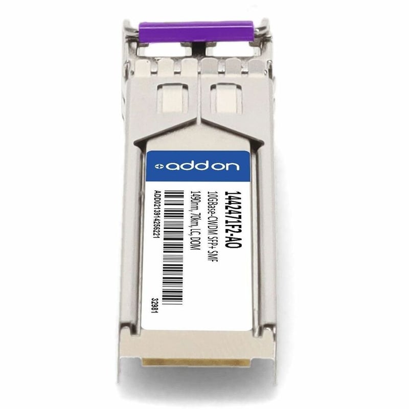 AddOn ADTRAN 1442471F2 Compatible TAA 10GBase-CWDM SFP+ Transceiver (SMF, 1490nm, 70km, LC, DOM) - Thumbnail 4