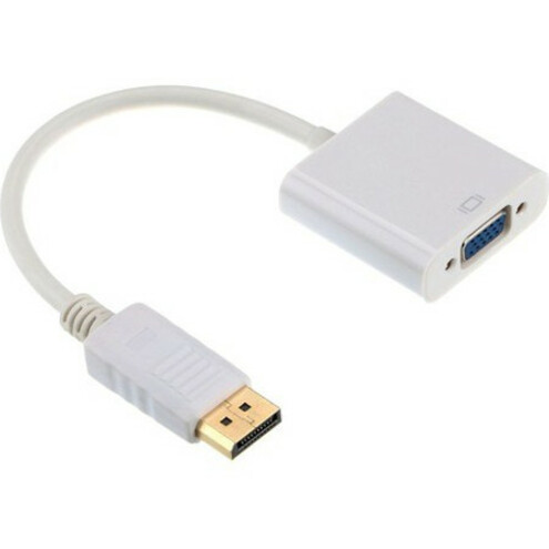 4XEM 10in DisplayPort To VGA M/F Adapter Cable - White - Thumbnail 2