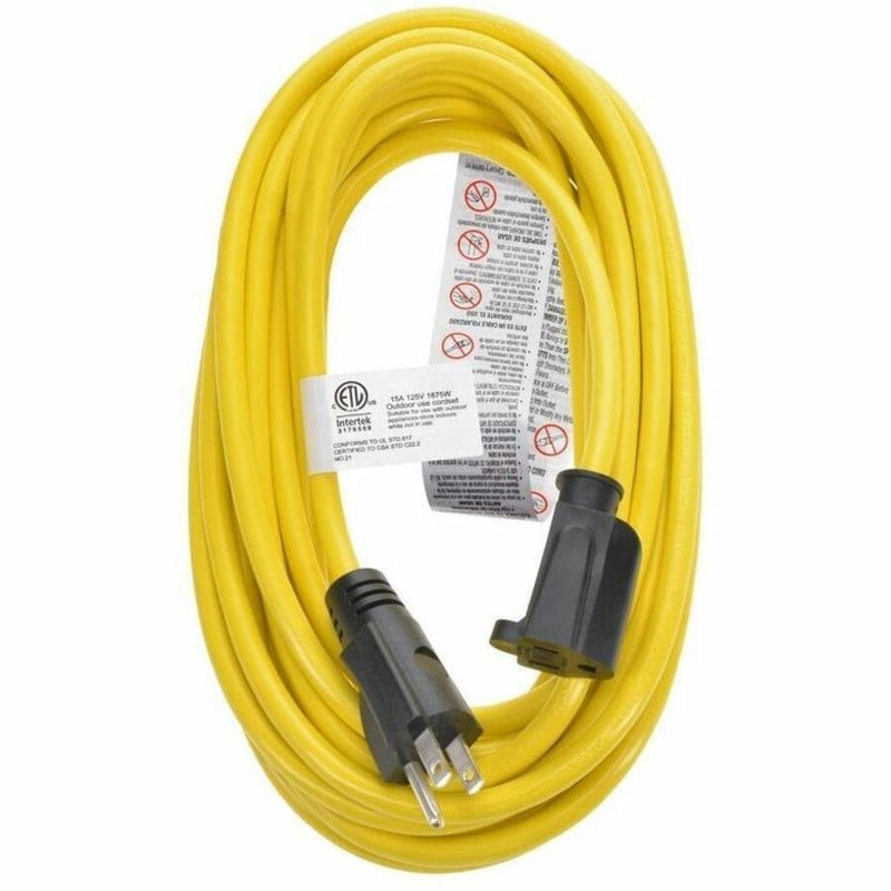 MONOPRICE OUTDOOR EXTENSION CORD - NEMA 5-15P TO NEMA 5-15R, 14AWG, 15A, SJTW, Y - Thumbnail 5