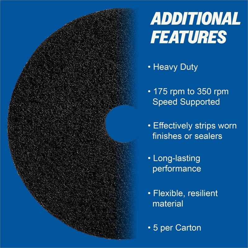 Impact Products 17 Inch Black Stripping Pad - Thumbnail 2