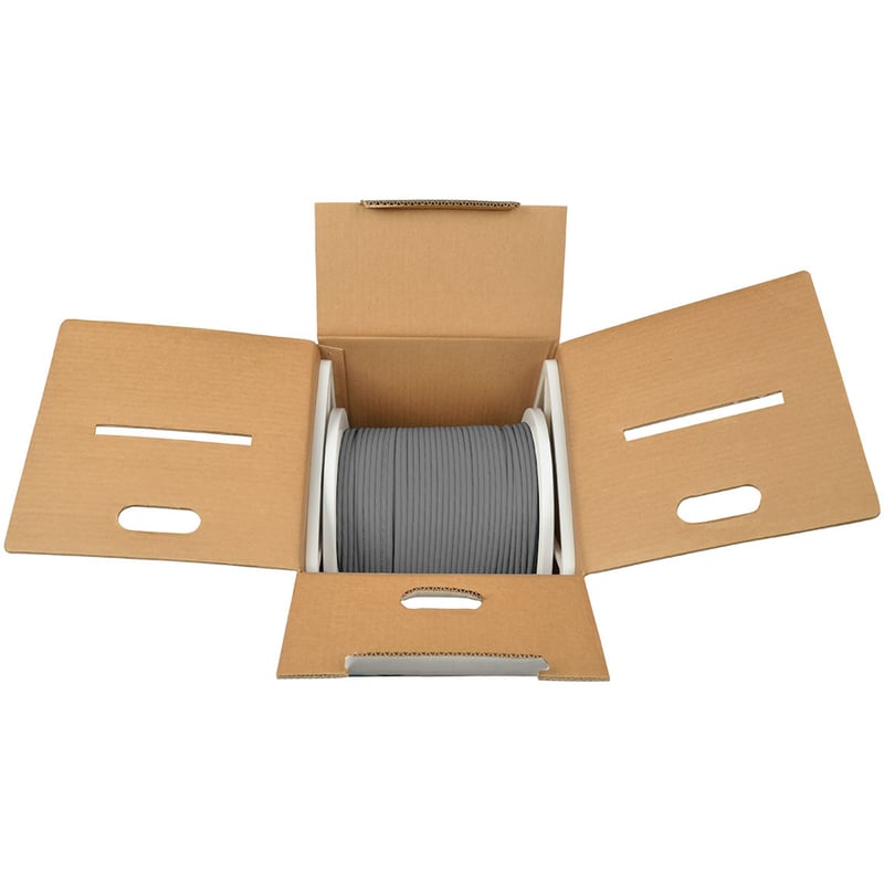 Tripp Lite by Eaton Cat6 Gigabit Bulk UTP Stranded 24 AWG CMR PVC Cable Gray 1000 ft. (304.8 m) TAA - Thumbnail 4