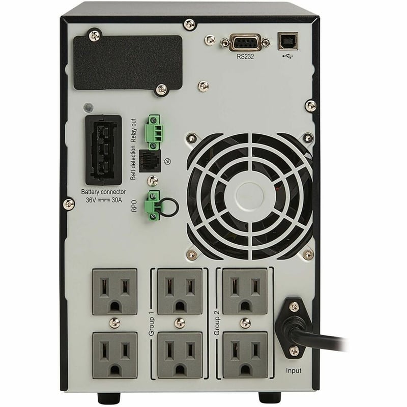 Eaton Tripp Lite Series SmartOnline 1000VA 900W 120V Double-Conversion UPS - 6 Outlets, Extended Run, Network Card Option, LCD, USB, DB9, Tower Battery Backup - Thumbnail 5