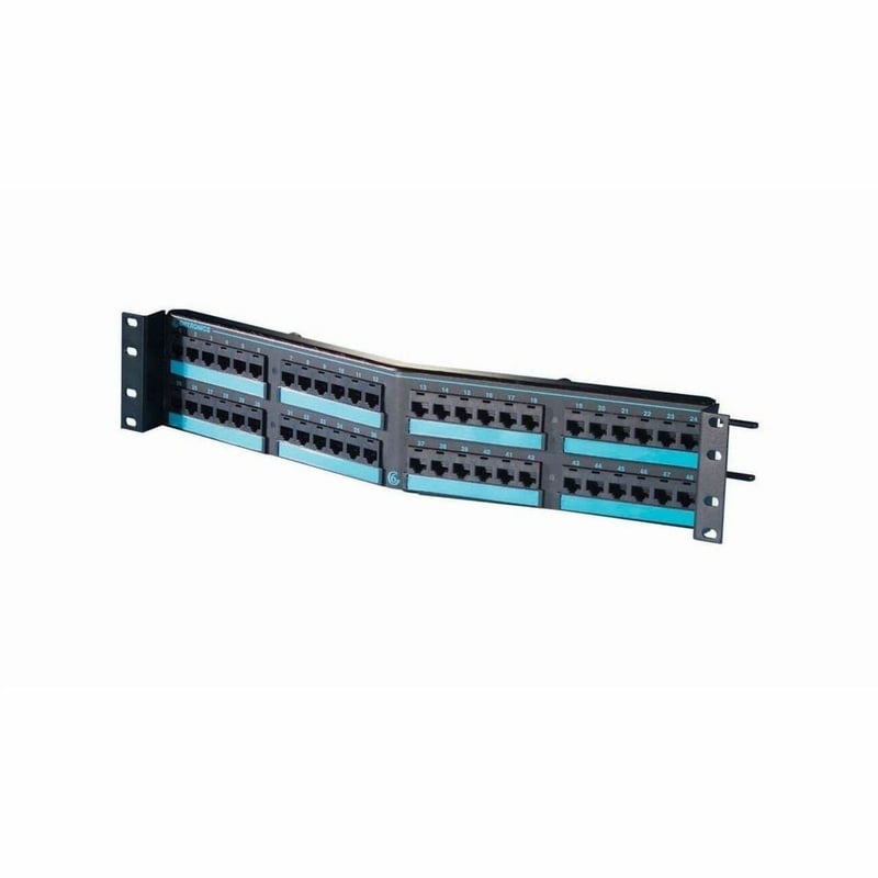 Ortronics 48-PORT ANGLED SNAP CLARITY 6 PANEL WITH 6-PORT MODULES