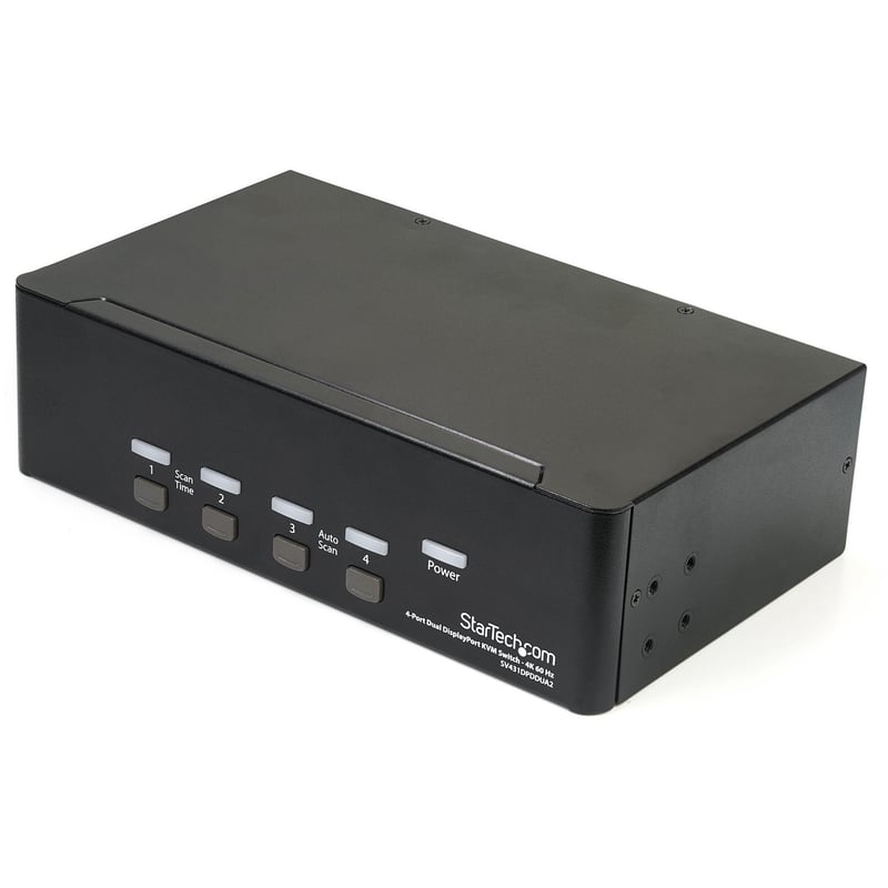 StarTech.com 4 Port Dual DisplayPort KVM Switch - DisplayPort 1.2 KVM - 4K 60Hz - Thumbnail 1