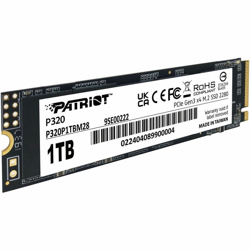 PATRIOT P320 1TB M.2 2280 PCIE GEN3 X4 SSD - Thumbnail 3