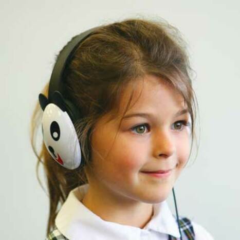 Califone Kids Stereo Wired 3.5mm Headphone Panda - Thumbnail 2