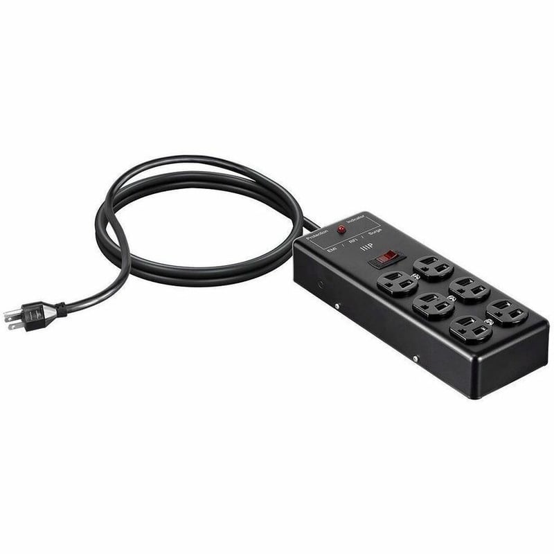 MONOPRICE HEAVY DUTY 6 OUTLET METAL SURGE POWER BOX, 540 JOULES, WITH 6FT CORD - Thumbnail 2