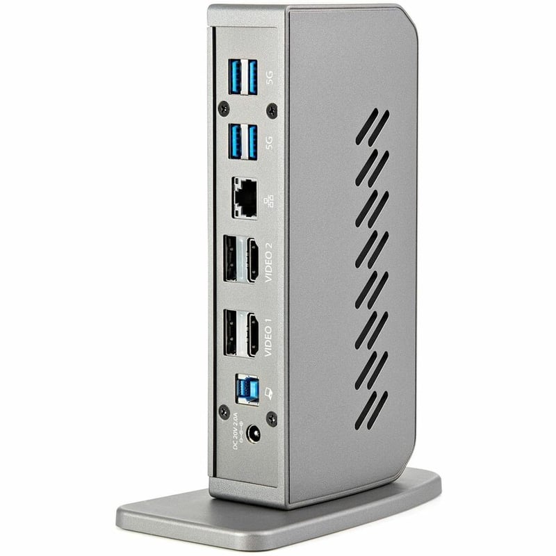 StarTech.com USB-C USB-A Dock - Hybrid Universal USB 3.0 Laptop Docking Station - Dual Monitor 4K 60Hz HDMI/DisplayPort - 6xUSB Type-A/GbE - Thumbnail 5