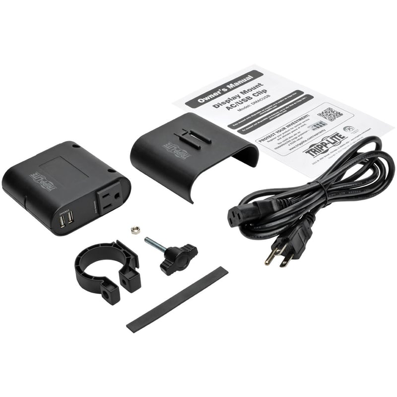 Tripp Lite by Eaton AC/USB Charging Clip for Display Mounts w/ 2 USB Ports & 2 5-15R - Thumbnail 5