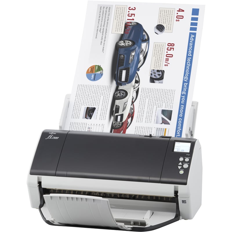 FI-7480 DEPARTMENTAL SCANNER PSIP 80PPM/160IPM 100PG ADF USB3.0 - Thumbnail 3