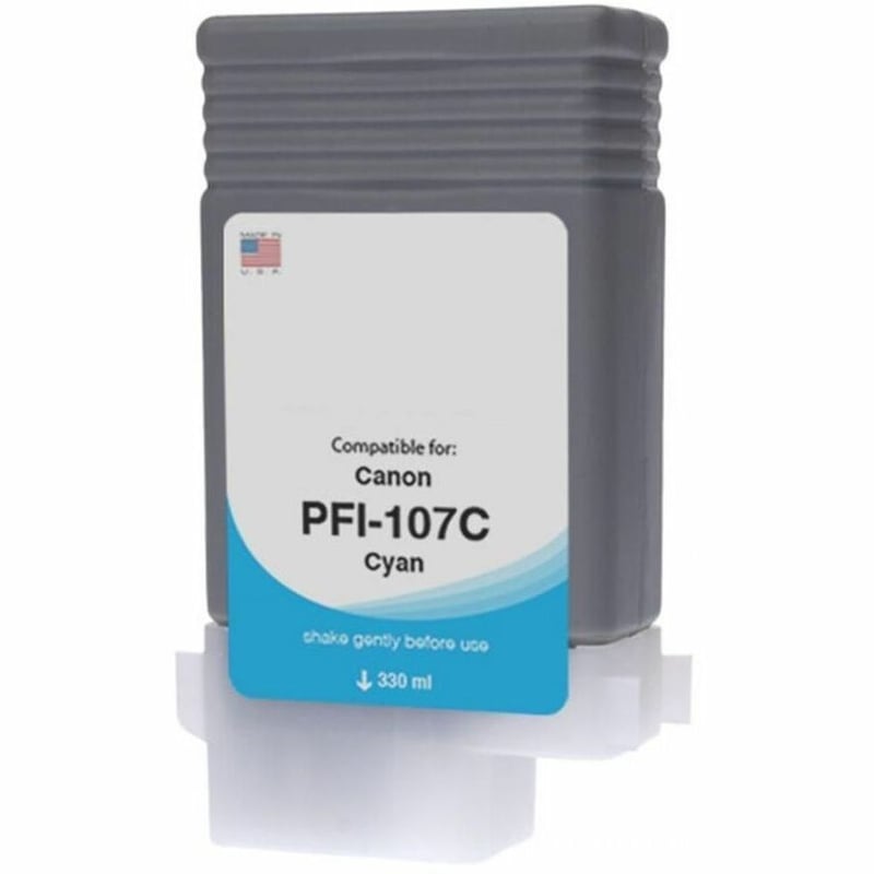 WF Non-OEM New Cyan Wide Format Ink Cartridge for Canon PFI-107 (6706B001AA) - Thumbnail 1