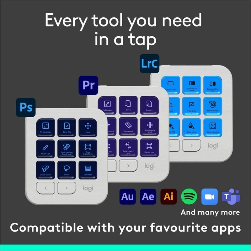 MX CREATIVE CONSOLE KEYBOARD PALE GREY - Thumbnail 5