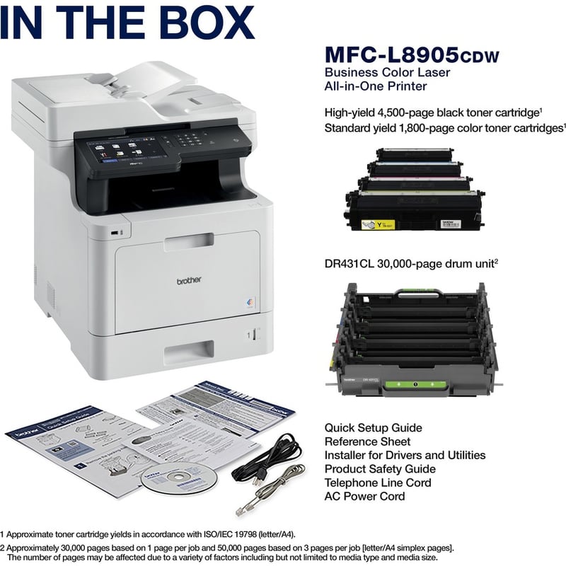 Brother MFC-L8905CDW Wireless Laser Multifunction Printer - Color