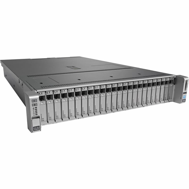 Cisco C240 M4 2U Rack Server - 2 Xeon E5-2620 v4 2.10 GHz - 128 GB RAM - Serial ATA/600 Controller - Thumbnail 1