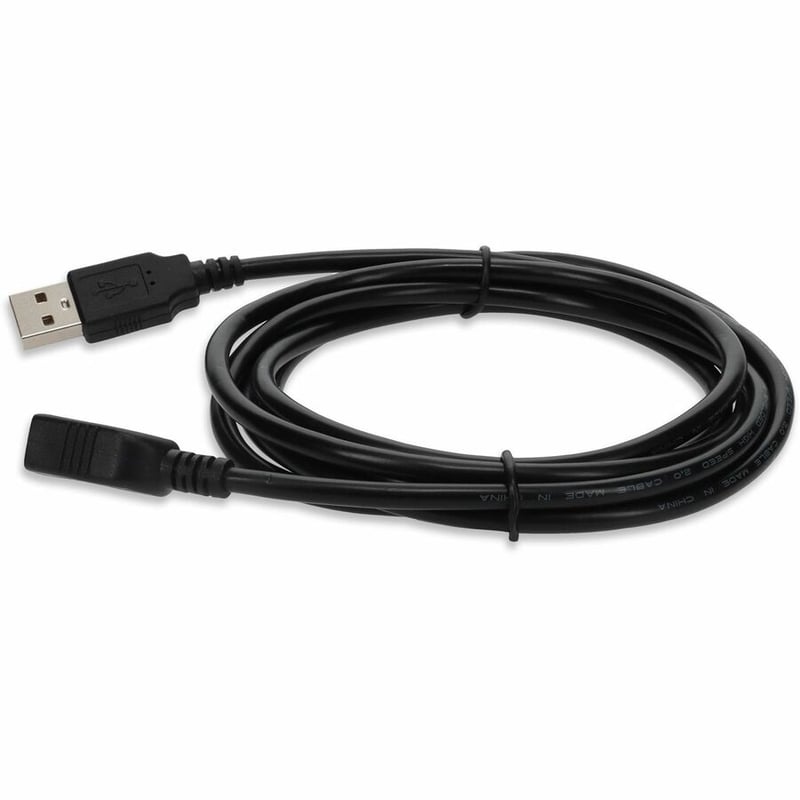 AddOn 15ft USB 2.0 (A) Male to Female Black Cable - Thumbnail 2