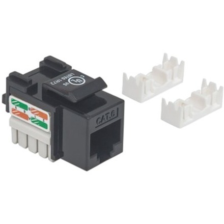 INTELLINET CAT6 KEYSTONE JACK UTP, BLACK, PUNCH-DOWN - Thumbnail 2