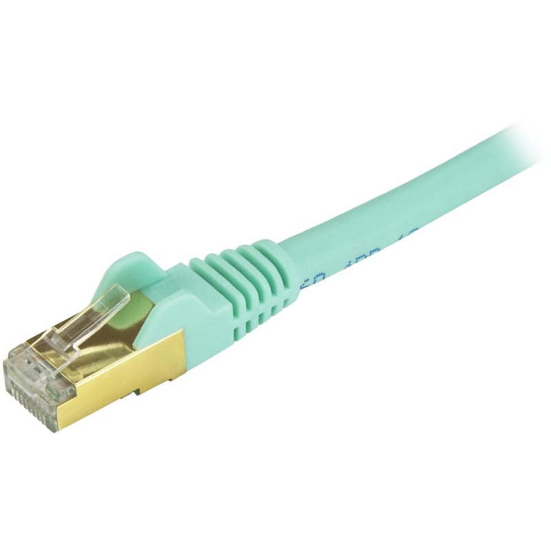 StarTech.com 14ft CAT6a Ethernet Cable - 10 Gigabit Category 6a Shielded Snagless 100W PoE Patch Cord - 10GbE Aqua UL Certified Wiring/TIA - Thumbnail 2