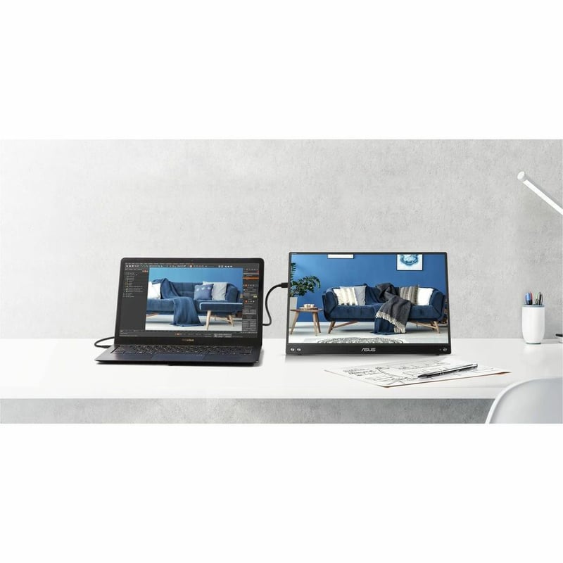 Asus ZenScreen MB16AHV 16" Class Full HD LED Monitor - 16:9 - Black - Thumbnail 5