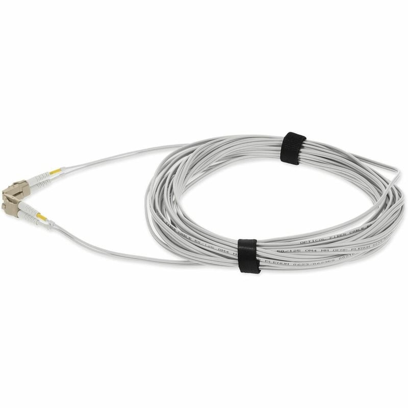 AddOn 5m LC to LC Gray OM4 Duplex OFNP (Plenum-Rated) Fiber Patch Cable - Thumbnail 2