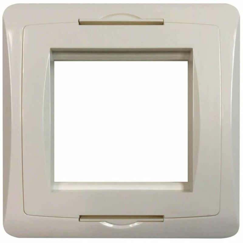 Eaton Tripp Lite Series Single-Gang UK-Style Gang Frame for Insert Modules, Hidden Screws, White, TAA - Thumbnail 1