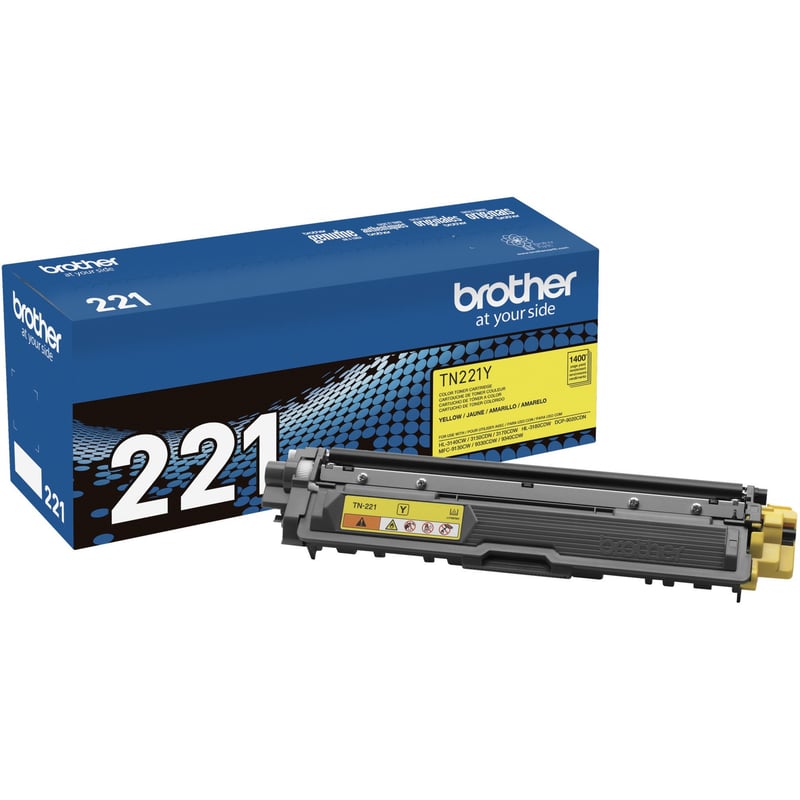 Brother Genuine TN221Y Yellow Toner Cartridge - Thumbnail 1