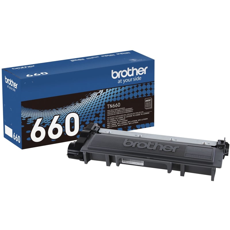 Brother Genuine TN660 High Yield Black Toner Cartridge - Thumbnail 1
