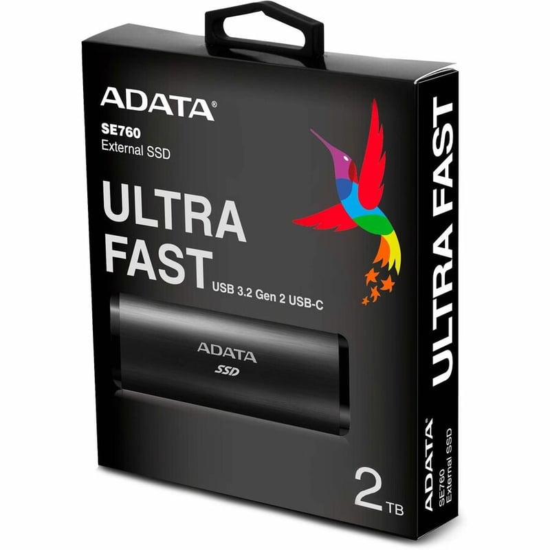Adata SE760 2 TB Portable Solid State Drive - External - Black - Thumbnail 3
